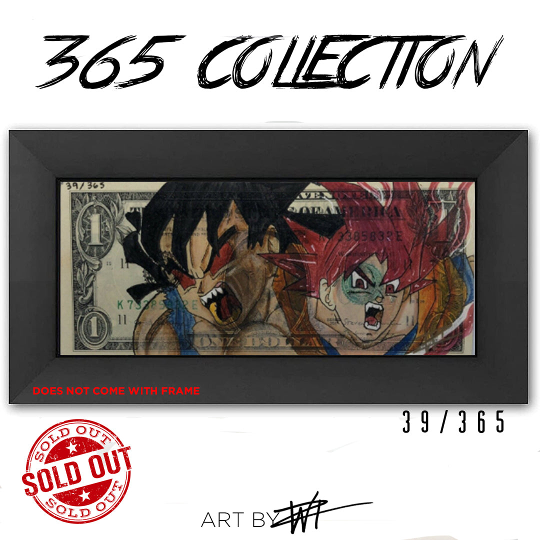 SOLD OUT #39 Goku God Dbz Drangon Ball Z  Real Money Collectible - Walter Ivan Zamora 