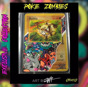 PokeZombies Custom Collectible Art By WIZ Mankey 09/10