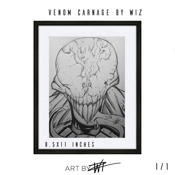 Carnage Venom Marvel Collectible Art by WIZ - Walter Ivan Zamora 