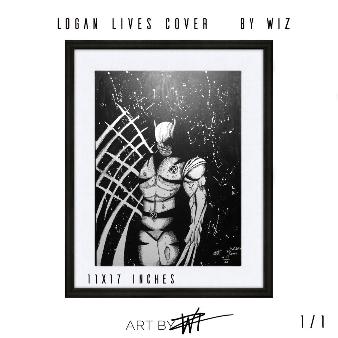 Logan Lives  New Wolwerine X-men Cover art by WIZ - Walter Ivan Zamora 